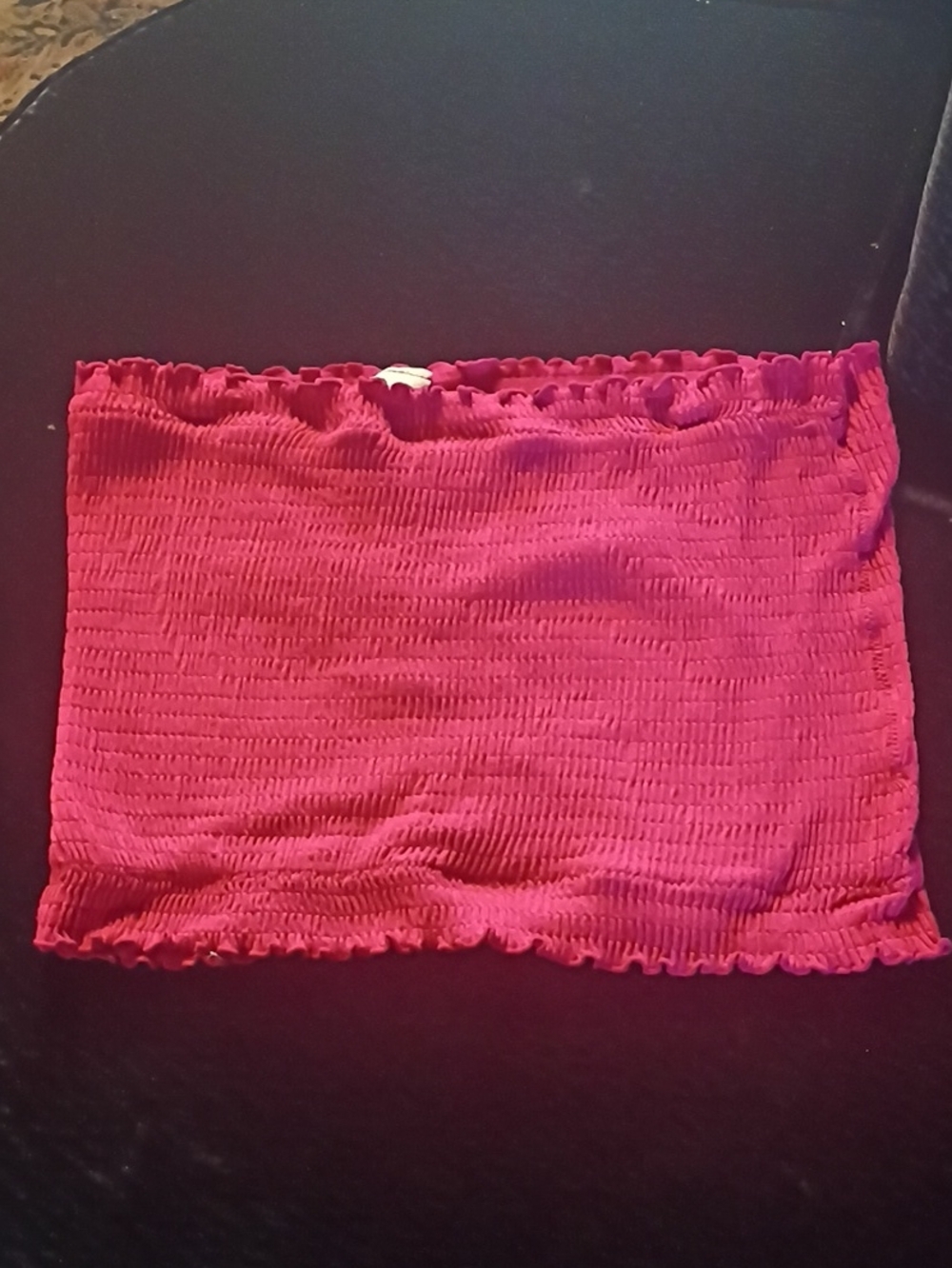 Women’s Pink Smocked Bandeau Tube Top